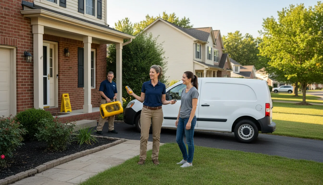 Residential water damage restoration in Oklahoma
